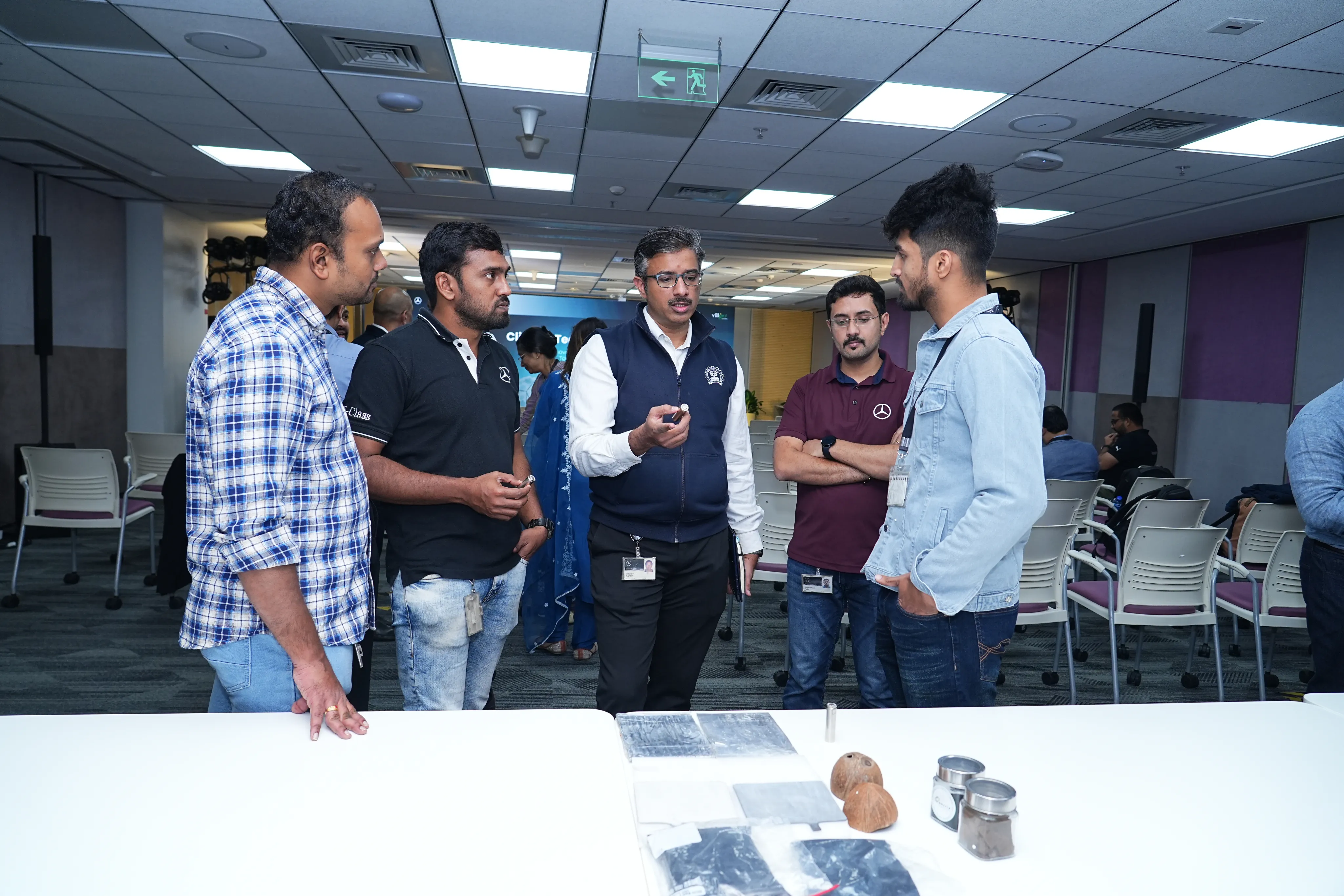 Founders and mentors networking at Demo Day